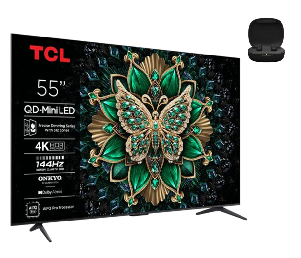 TCL 55Q6C MiniLED 144Hz QLED Google TV + Vibe Flex 2 Czarne - 1530361 - zdjęcie